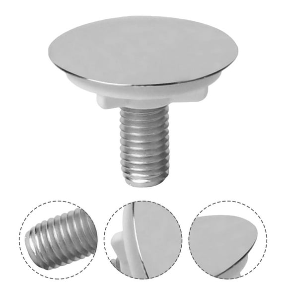 CATIEBYE Plastic Sink Plug 2Pcs For Kitchen Counter Hole In Silver 4.9x4.9x1.4in