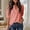 *Pink, variant on ClodeEU Women's Summer V Neck Short Sleeve Blouse ,Casual Puff Sleeve Top with Cutout Detail Rose Gold,Womens Plus XXL
