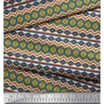 thumbnail image 2 of Soimoi Green Heavy Canvas Fabric Aztec Geometric Print Fabric by Yard 58 Inch Wide, 2 of 3