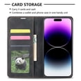 thumbnail image 4 of Wallet Business Magnetic Flip Leather Card Slot Case Cover For iPhone 15 14 Pro Max 13 12 11 SE 2020 X XR XS 8 7 6 6s Plus 5 5s, 4 of 5