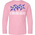 thumbnail image 3 of Inktastic Colorado Columbine Flowers Long Sleeve Youth T-Shirt, 3 of 5