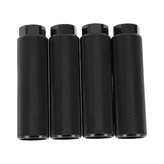 4 Pcs Aluminum Alloy Anti-Skid Bike Pegs 100mm Length Bicycle Backseats Stands Cycling Foot Pegs 3/8 inch Axles Black