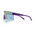 thumbnail image 6 of Xloop Boys Child Size MTB Shield Color Mirror Rimless Plastic Sport Sunglasses [Purple - Orange Mirror], 6 of 7