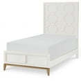 thumbnail image 2 of Maklaine Modern Panel Bed Twin in White Wood, 2 of 4