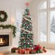 thumbnail image 4 of 6ft prelit pencil christmas tree con warm blanca lights - great para home parties, 4 of 6