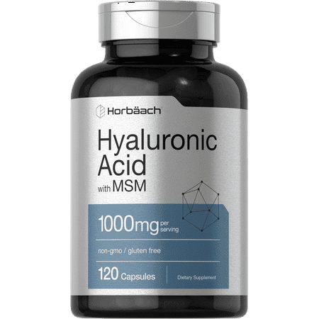 Hyaluronic Acid with MSM | 1000 mg | 120 Capsules | by Horbaach