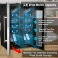 thumbnail image 5 of 24 Bottle Wine Cooler Refrigerator - White Red Wine Fridge Chiller Countertop Wine Cooler - Freestanding Compact Mini Wine Fridge 24 Bottle w/ Digital Control, Stainless Steel Door - NutriChef PKCWC24, 5 of 9