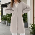 thumbnail image 2 of Ediodpoh Long Cardigans for Women Sweater Coat Casual Loose Knit Button Front Open Front Oversized Fall Winter Outwear Khaki M, 2 of 5
