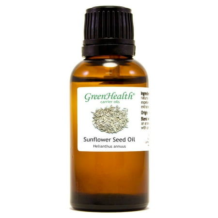 Sunflower Seed Carrier Oil - 1 fl oz - Amber Glass Bottle w/ Euro Dropper
