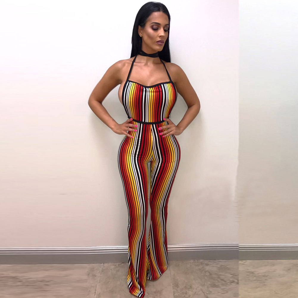 orange flared jumpsuit