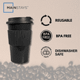thumbnail image 7 of Mainstays 18oz Rich Black Plastic Travel Coffee Cup with Lid, 7 of 7