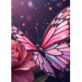 thumbnail image 4 of Magical Pink Butterfly and Rose Design Banner Background Decor Party Supplies Backdrop for Photo Booths Celebrations Gatherings and Valentine Events, 4 of 8