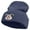 Navy, variant on Pig Head Embroidered 12 Inch Long Knitted Beanie - Birch OSFM