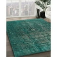 thumbnail image 2 of Ahgly Company Indoor Square Traditional Aquamarine Stone Green Persian Area Rugs, 7' Square, 2 of 6