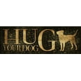 thumbnail image 2 of Grey, Jace 24x11 Black Ornate Wood Framed with Double Matting Museum Art Print Titled - Hug Your Dog, 2 of 4
