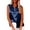 Navy-Shirts, variant on Women's Satin Trendy Workout Tanks Casual Business Sleeveless Tops Summer Solid Button Down Cami Vest Shirts