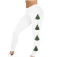 thumbnail image 4 of Pantalones moldeadores de moda para mujer, leggings con estampado navideño y pantalones elásticos deportivos para yoga, pantalones para mujer, 4 of 5