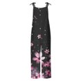 thumbnail image 4 of Vintage Floral Print Bib Pants for Women 2025 Casual Baggy Summer Harem Jumpsuit Spaghetti Straps Plus Size Overalls, 4 of 5