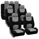 thumbnail image 1 of FH Group Juego completo de fundas para asientos de automóvil de tela plana, juego de tres filas para 7 pasajeros, ajuste universal para automóviles, camionetas y SUV (gris) FB050217, 1 of 5