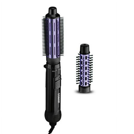 Conair 2-in-1 Hot Air Curling Combo  Includes 1.5-inch Curl Brush and 1.0-inch Aluminum Bristle Brush CD160NN