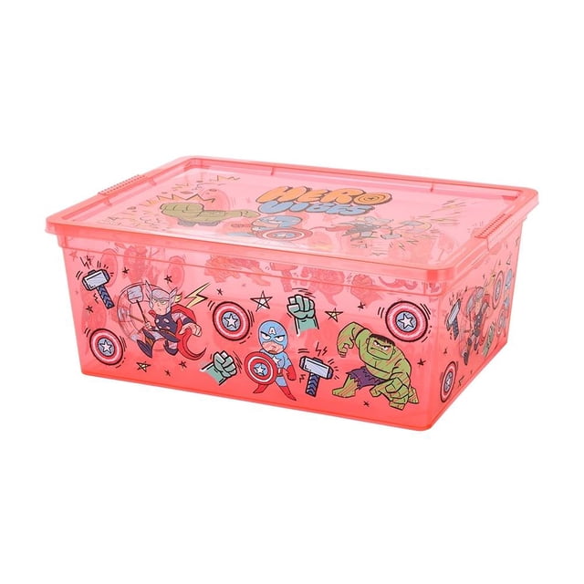 Caja Disney Marvel de Plástico con Tapa para Almacenamiento de 10 Litros