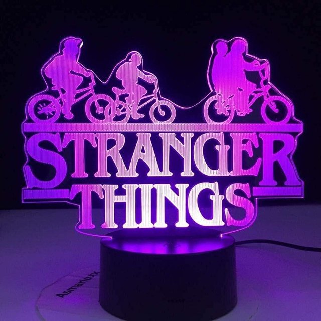 Lámpara de ilusión 3D Stranger C Things Lámpara de mesa de luz nocturna de cabecera 16 Decoración que cambia de color Año nuevo Regalo de San Valentín para niños Niñas Decoración de guardería Zhivalor BST3079392