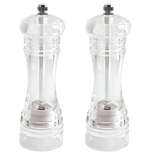 2 piezas de molinillo de pimienta negra de vidrio manual-caja de color de 8 pulgadas MFZFUKR CPB-US-YYM512-8