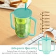 thumbnail image 6 of 2Pcs Adult Sippy Cup 12 OZ Plastic Elderly Spill Proof Cup with 2 Handle and Reusable Straw for Home Seniors Liquids, 6 of 11