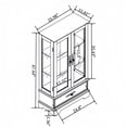 thumbnail image 3 of Glass Cabinet Lighted Glass Cabinet Curio Display Cabinet with Adjustable Glass Shelves 2 Doors and 1 drawer Cabinet Bulb Included, 3 of 13