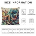 thumbnail image 5 of ONETECH Beach Throw Pillow Covers , Ocean Themed Sea  Octopus Pillow Covers for Couch Sofa Bed Home Decor Square Coastal Pillowcase Outdoor Patio Furniture Cushion Cases, 5 of 5