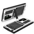 thumbnail image 5 of Allytech Heavy Duty Protective Case for Samsung Galaxy S22 Ultra, [Built-in Tempered Glass Screen Protector] [Wireless Charging] Rugged Dustproof Anti-Drop Hang Rope Case with Hidden Kickstand, Silver, 5 of 8