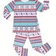 thumbnail image 1 of Pijama De 2 Piezas De Estilo Navideño Para Niños, Conjunto De Pantalones Y Top De Manga Larga, Ropa De Salón De Algodón Con Estampado Geométrico, Conjunto De Pijama Informal Cómodo, Ropa De Niña, 1 of 4