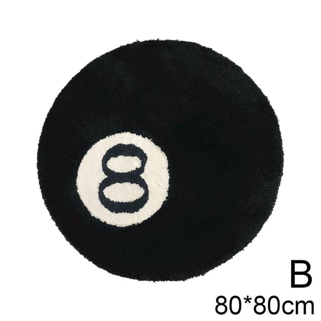 Tapis de Simulation de Billard 8 Boules Rond Capitonné Coussin de Chaise Doux Antidérapant Bain R5O1