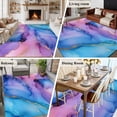 thumbnail image 6 of 5x7 Area Rugs, Blue Purple Ombre Non-Skid Rubber Backing Large Rectangle Rugs - Living Room Bedroom Home Office, Marble Modern Ink Painted Abstract Indoor Floor Mat Carpets Washable Rug, 6 of 9