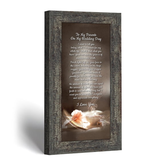 Wedding Gifts for Parents Picture Frame with Keepsake Poem