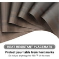 thumbnail image 3 of Placemats, Placemats for Dining Table Set of 6, Heat-Resistant Place mats, Stain Resistant Washable PVC Table Mats, Kitchen Table Placemats, 3 of 8
