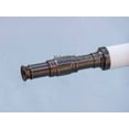 thumbnail image 2 of Nauticalmart Floor Standing Antique Copper with White Leather Harbor Master Telescope 60" by Nauticalmart, 2 of 6
