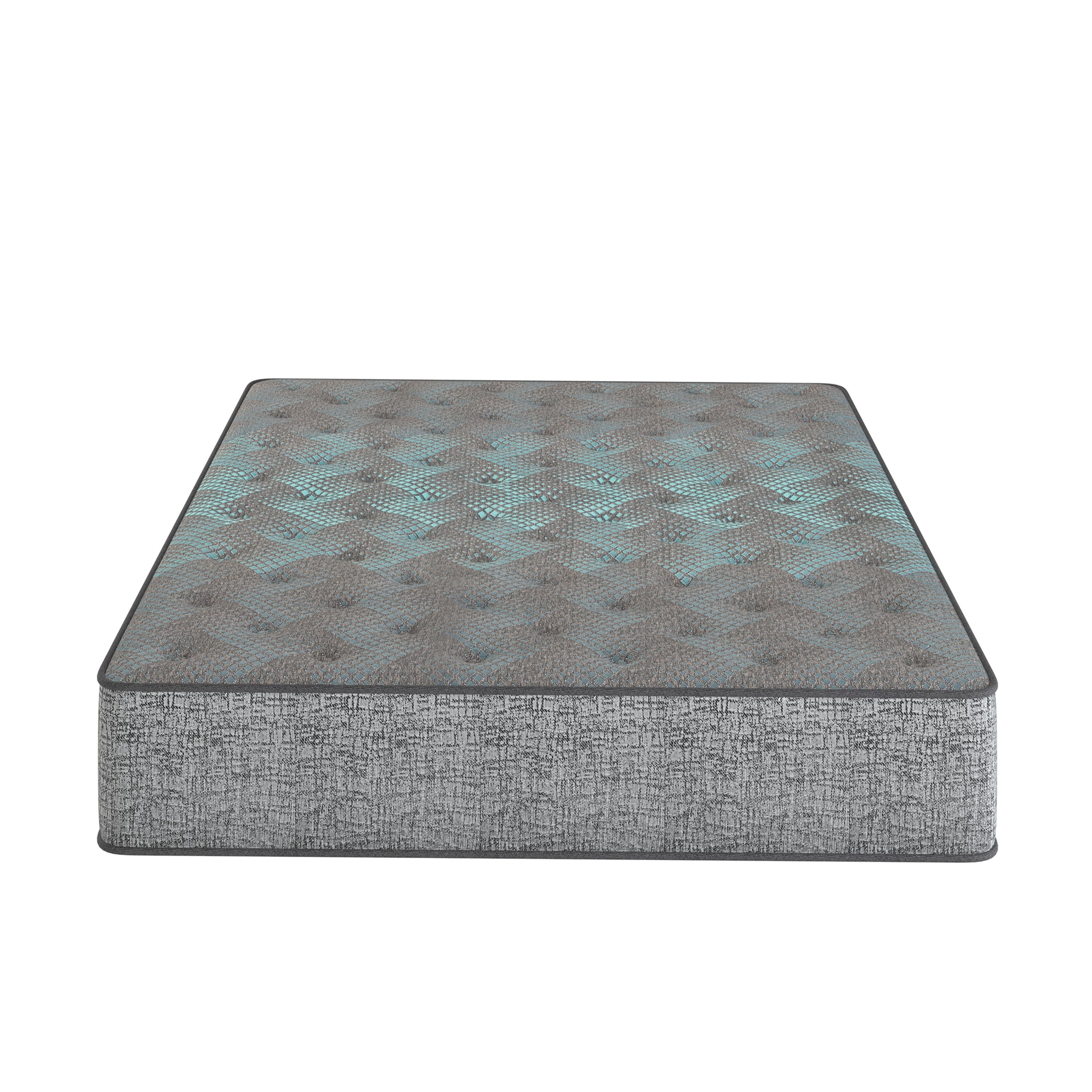 JERFIT 13 Inch Firm Cooling Hybrid Mattress, California King, Grey Blue, Pocket Coil Support Foam Layers for Cool, Supportive Sleep