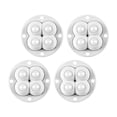 thumbnail image 2 of 4 piezas de ruedas giratorias giratorias para caja de almacenamiento perlas de pegamento blanco Zulema rodillo de ricino, 2 of 8