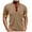 Khaki, variant on lmcalzta Mens Henley T Shirts Button Casual Tee Shirts for Men Summer Fashion Cotton Solid T-Shirts