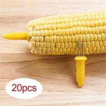 20 Pack Stainless Steel Corn Holders, 2.36'' Corn on The Cob Skewers for BBQ Twin Prong Sweet Corn Holder Home Cooking Fork