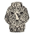 thumbnail image 3 of Rebaike Men's Cow Print Hoodie Funny Black and White Animal Pattern Pullover Sweatshirt, 3 of 8