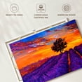 thumbnail image 6 of Elephant Stock Lavender Eventide Wall Art - Horizontal Canvas Wall Art - Living Room Wall Decor - Nature Canvas - Purple And Orange Decor - 30" x 20", 6 of 8