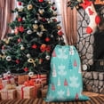 thumbnail image 5 of Christmas Bags Drawstring,Turquoise Christmas Tree Pattern Large Xmas Christmas Gift Bags,Reusable for Xmas and New Year Party Favors and Supplies,27.6" X 19.7", 5 of 6
