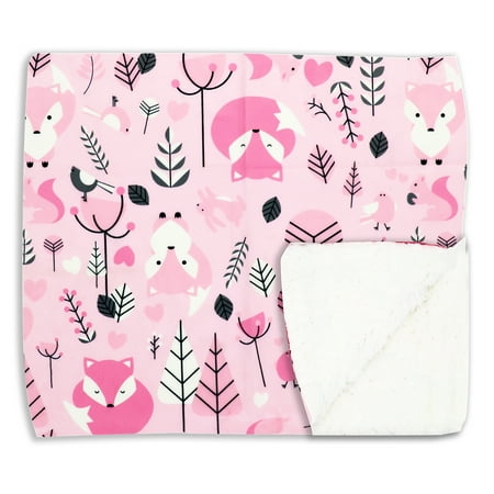 UPC: 0620281166921 | Baby Girls Fox Minky Sherpa Blanket