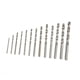 thumbnail image 5 of Broca helicoidal brocas de metal plateado punta de 135 vástago recto 13 piezas para madera plástica ANGGREK Otros, 5 of 8