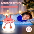 thumbnail image 4 of Cute Little Bee Night Light, Baby Room Lamp con sensor táctil, 7 colores cambiantes USB recargable de silicona Night Light, LED Night Light para niños y niñas para niños regalos (Conejo) JAMW Sencillez, 4 of 5