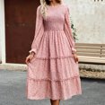 thumbnail image 2 of Vestido midi plisado con escote en A para mujer Vestido largo fluido ajustado y elegante Hugtrwg Para estrenar, 2 of 7