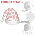 thumbnail image 4 of Haiem Kawaii Pigs Pattern Santa Hat Confortable Velvet Christmas Hat for Christmas Party Favors Fit for Adults and Kids, 4 of 6