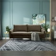 thumbnail image 6 of Enor Furniture Hampshire 70" Round Arm Modern Fabric Sofa in Brown, 6 of 7